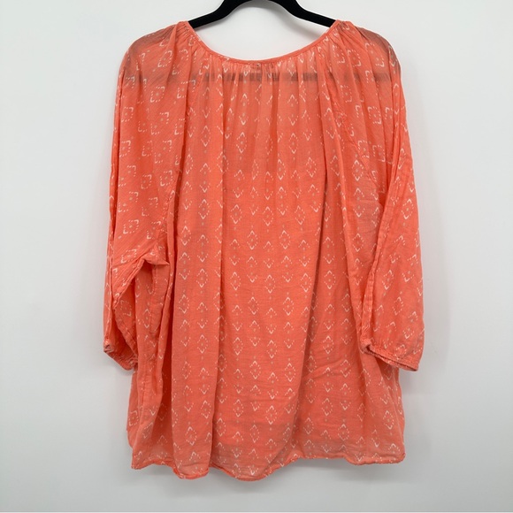 Westbound Navy Sonoma Coral Button Up Tops 3/4 Sleeves Plus Size 3X Set of 2 - Picture 7 of 16